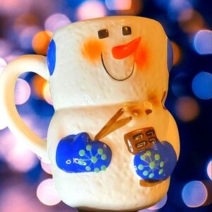 HOLIDAY HOT CHOCOLATE FROSTY THE SNOWMAN COFFEE MUG GREAT GIFT IDEA